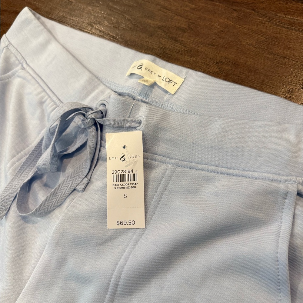 LOU & Grey for LOFT Signature Softblend Sweatpants Size Small in Cafe Blue NEW - Picture 3 of 8